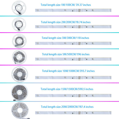 Smart LED Strip Lights, with Wireless Infrared Remote Control, Color Changing & Music Sync with App Control and Remote, USB Powe