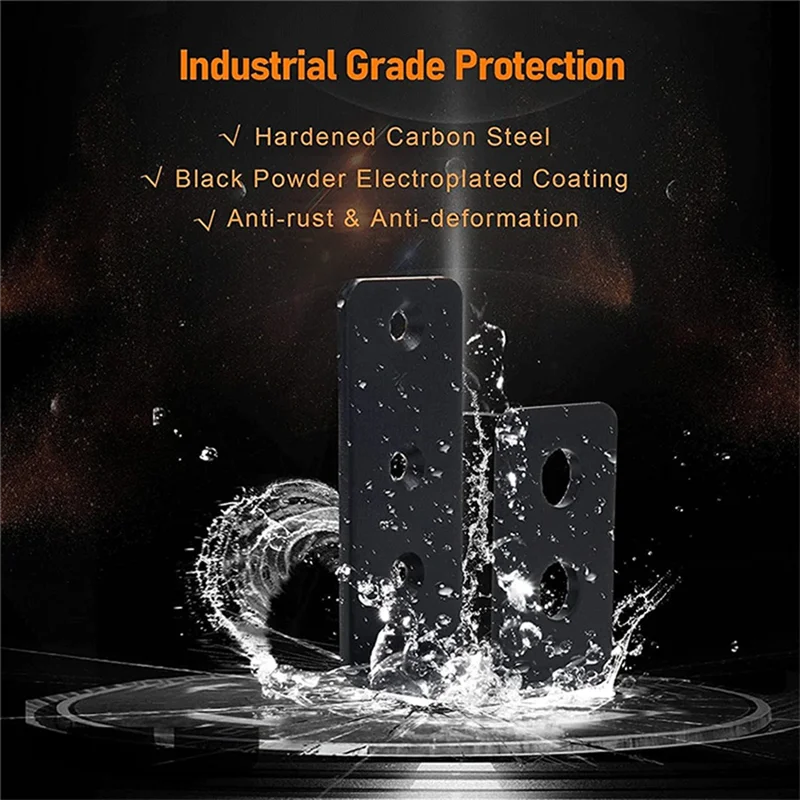 AAAEL-2 Pieces 2Inch X 4Inch Door Barrier Clips Heavy Duty Open Rod Bracket U Shape Bracket For Barn Shed Garage Gate Durable