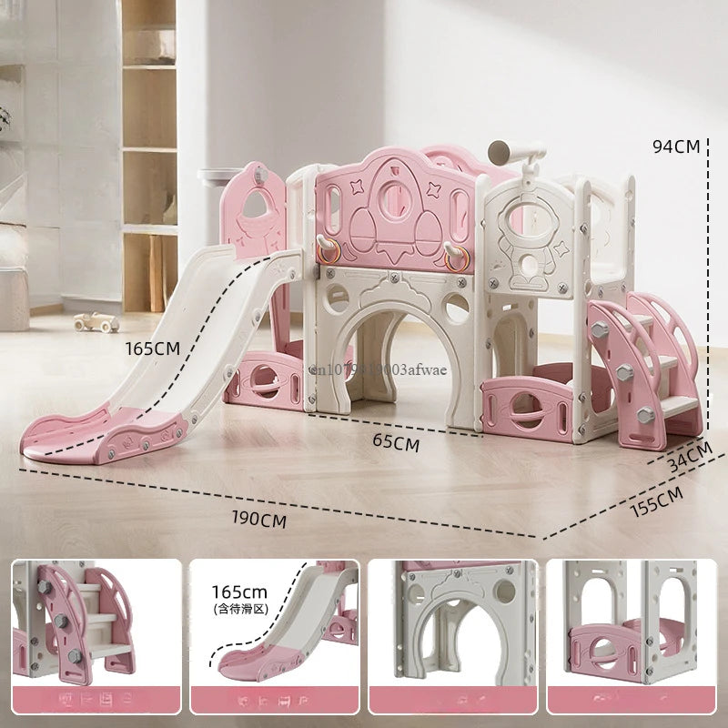 Children's Slide Outdoor Indoor Domestic Baby Sports Three-in-one Slide Swing Family Multifunction Amusement Park Toys Slide