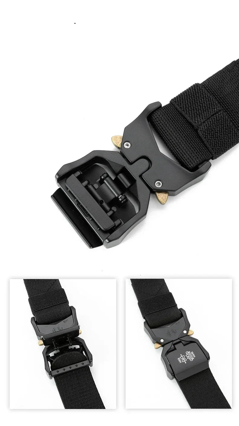 New Tactical Belt Quick Release Elastic Belt Casual Tooling Training Belt Men's Trousers Belt