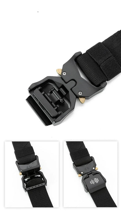 New Tactical Belt Quick Release Elastic Belt Casual Tooling Training Belt Men's Trousers Belt