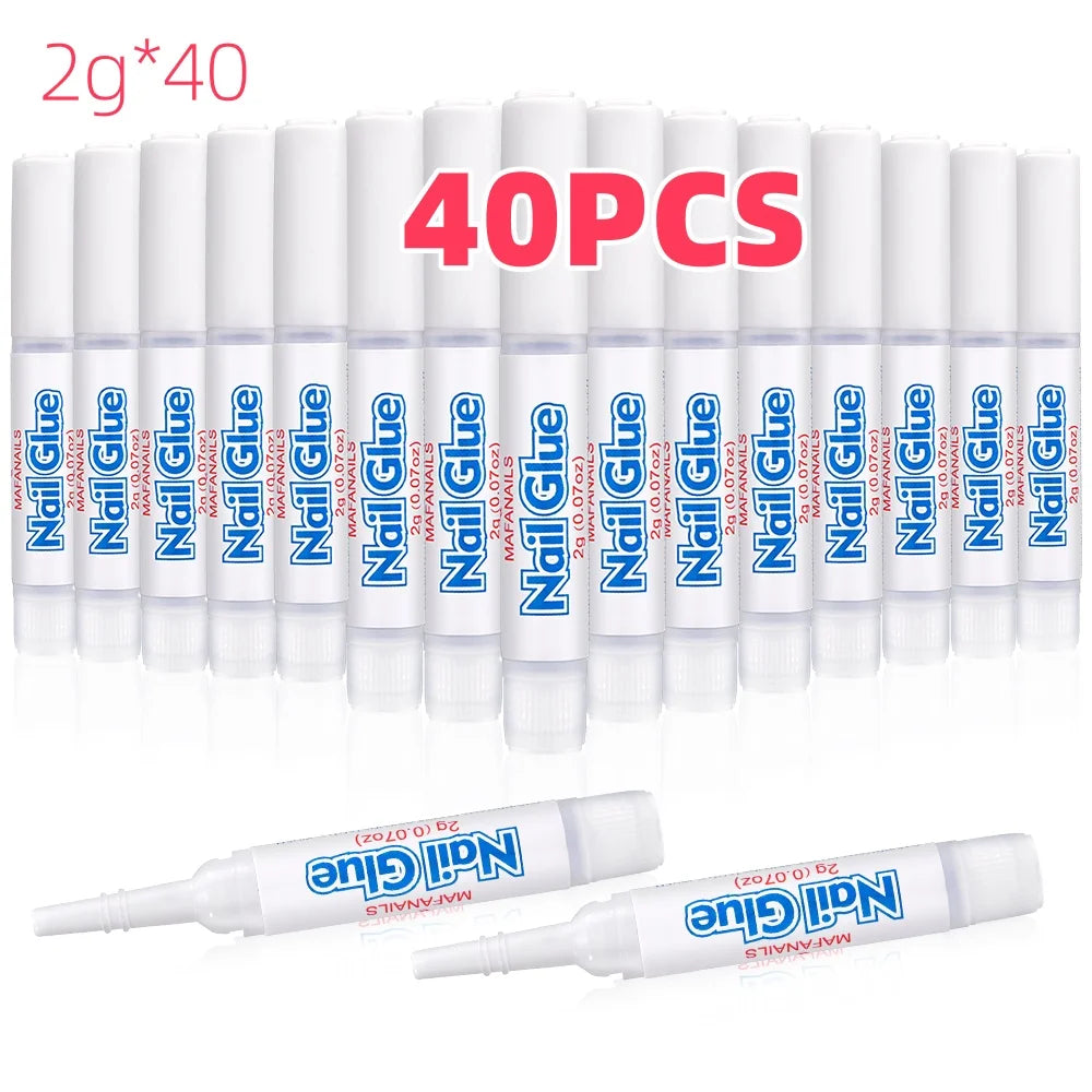 30/20/10pcs Fast-Dry Nail Glue Acrylic False Nail Tips Glue Gel For Fast Extension Super Bond Rhinestones False Nails Mini Glue