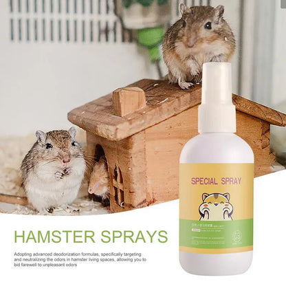 Pet Odor Spray Pet Deodorizer Odor Removal Cage Cleaner Eliminate Pet Odors Long-Lasting Pet Cleaner For Guinea Pigs Rabbits