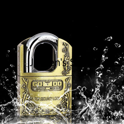 Strong Padlock with Key Outdoor Door Locks Classical Solid Dormitory Lock Anti-theft Warehouse Barn Big Cabinet Rustproof Locks