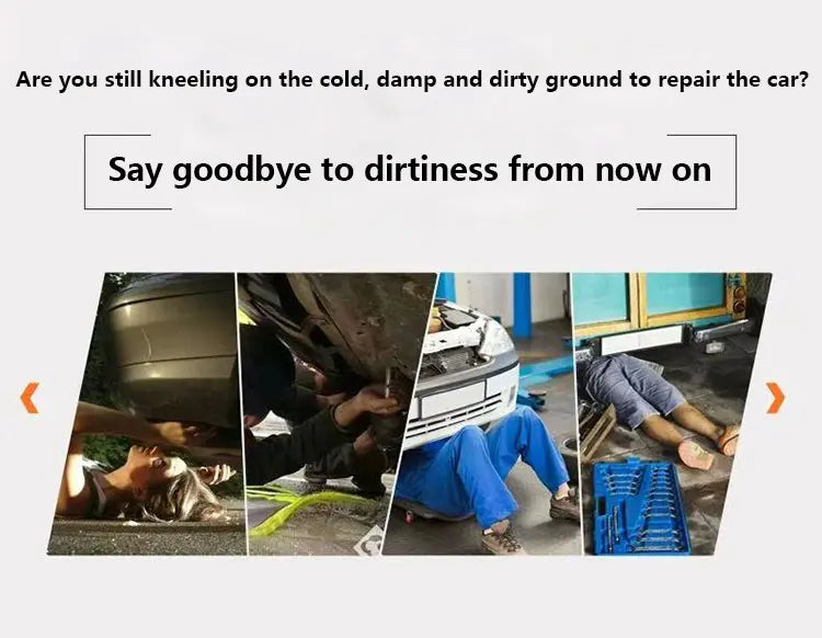 Rolling Knee Protection Pad with Wheels Built in Foam Padded Per for Car Repairman, Fitter, Repairman, Protective Gear Pulley