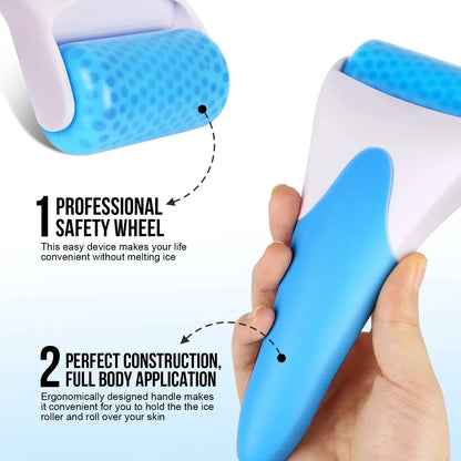 Rotating beauty ice roller is a cooling ice roller massager used for facial and body massage, which can remove wrinkles