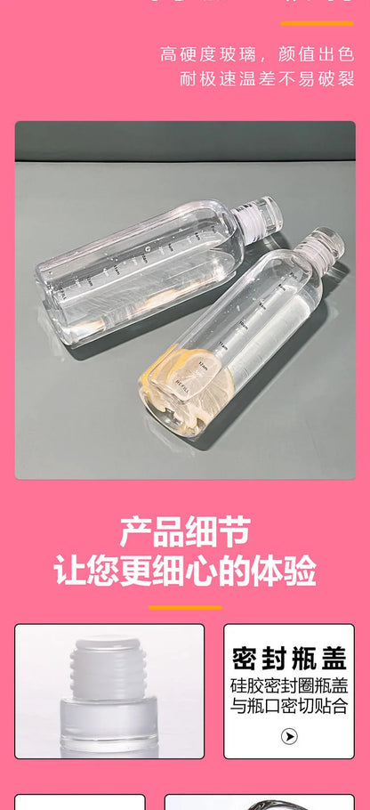 300-1000ml Glass Water Bottle Large Capacity with Time Marker Cover for Water Drink Outdoor PortableTransparent Milk Juice Cup