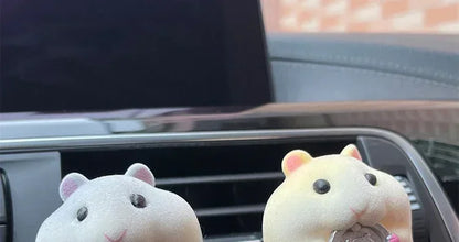 Home Decoration Cute Hatted Coin Hamster Luxury Home Decor For Car Interior Hanging Home Accessories Pendant desk decoration