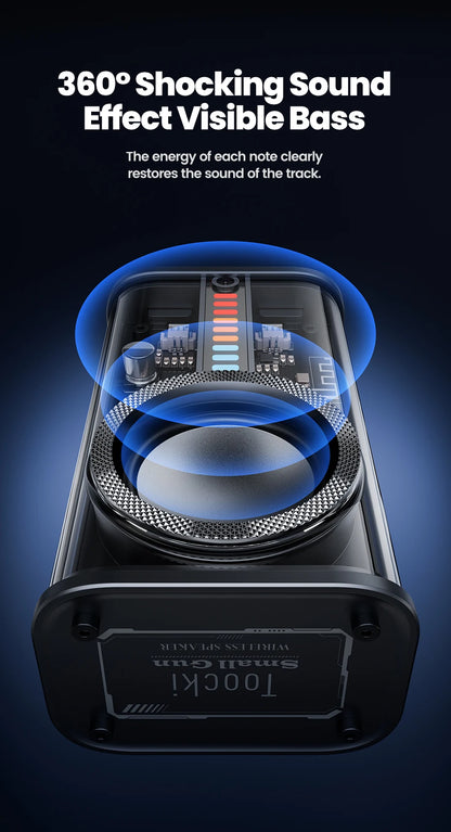 Toocki K07 Portable Bluetooth 5.0 Speaker Stereo Surround Wireless Bluetooth Speakers Dazzling Lighting Audio Player Loudspeaker