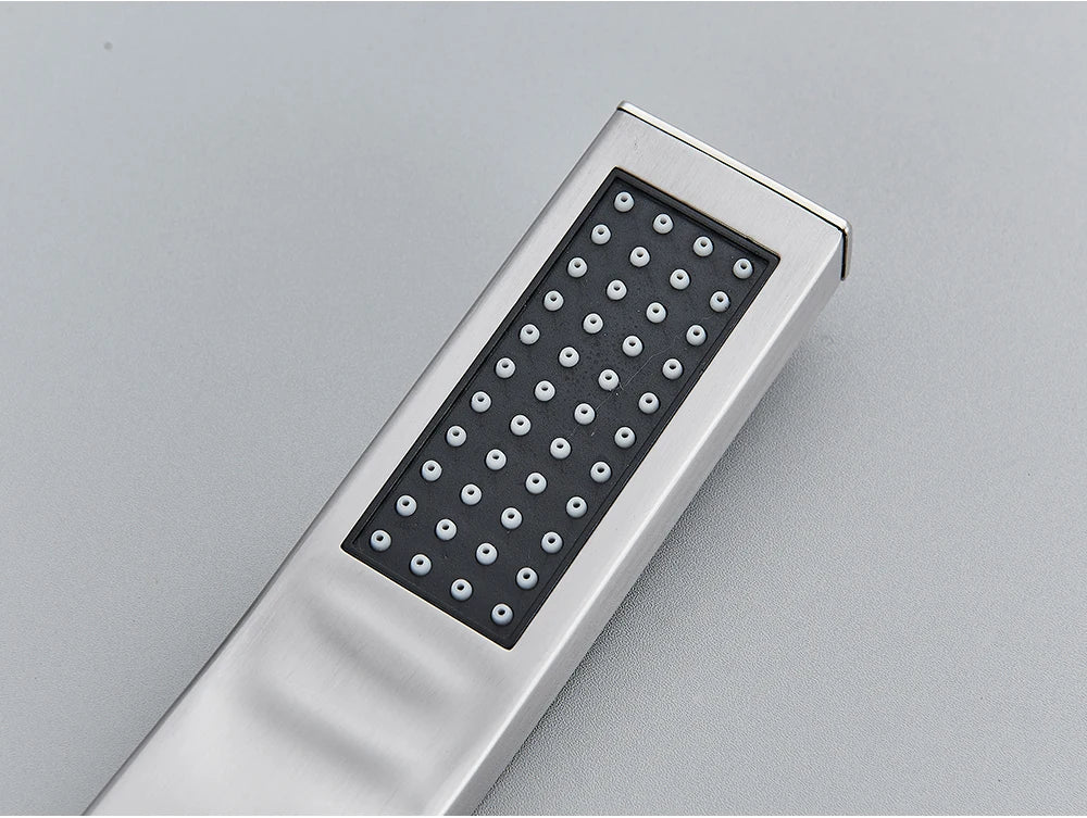 Uythner Handshower Head Brass Shower Head Square Handheld Head Replace Head Faucet Accessory Brass Material