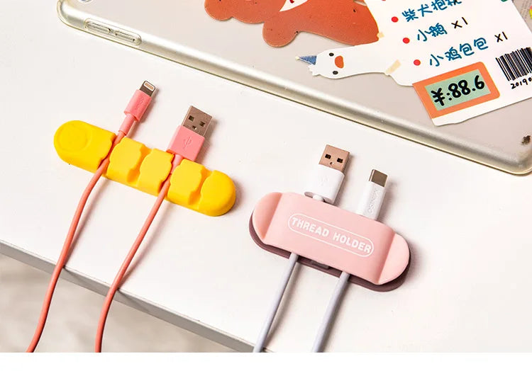 MOHAMM 1 Piece Cute Cable Organizers Holder Clips for Desktop Cord Organizers Management Office Home