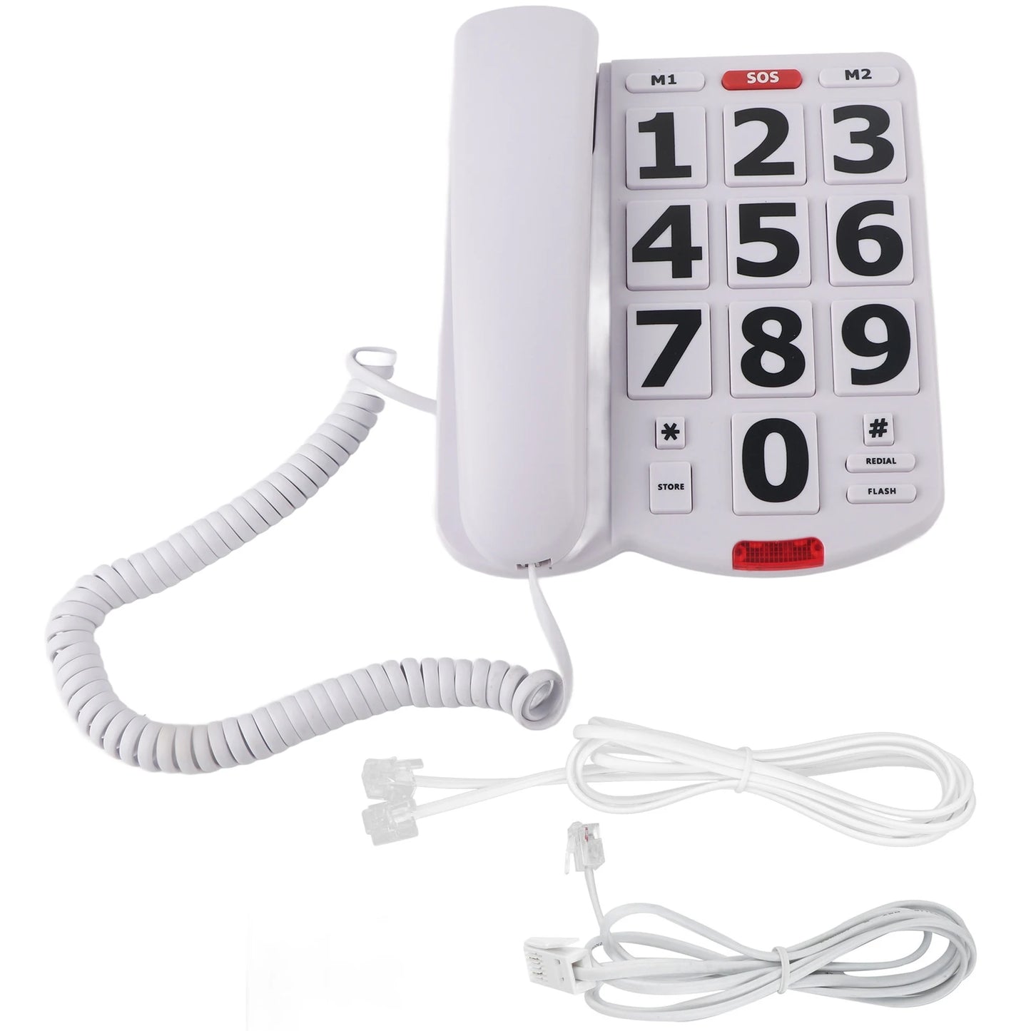 Big Button Phone Wired Big Button Landline Phone with Easy to Read Big Buttons and Super Loud Ringtones
