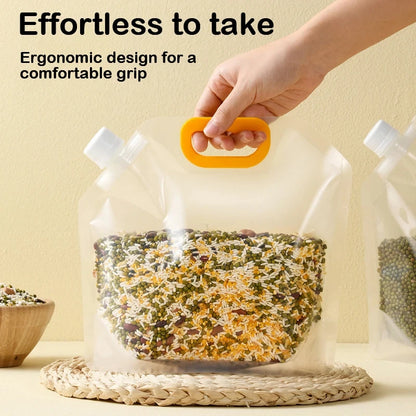 Reusable Grain Storage Bag Portable Rice Sealed Bag  Kitchen Moisture-Proof Insect-Proof Organizer Food-Grade Bags