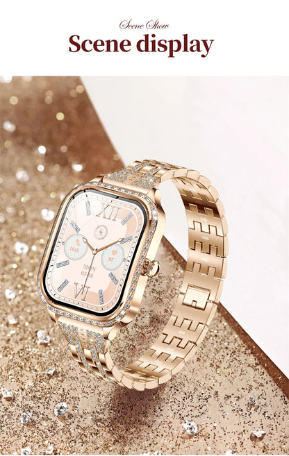 LIGE Fashion Ladies Smartwatch Women's Health Bluetooth Call Waterproof Watches Health Sports Best Friend's Smartwatch Adult