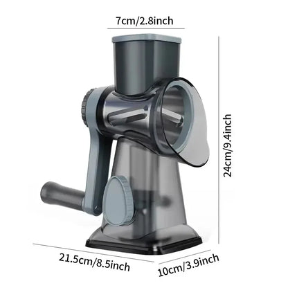 Multi-functional Vegetable Slicer Manual Spiralizer Vegetable Cutter  Hand Cranked Rotary Cheese Grater Shredded Kitchen Tools