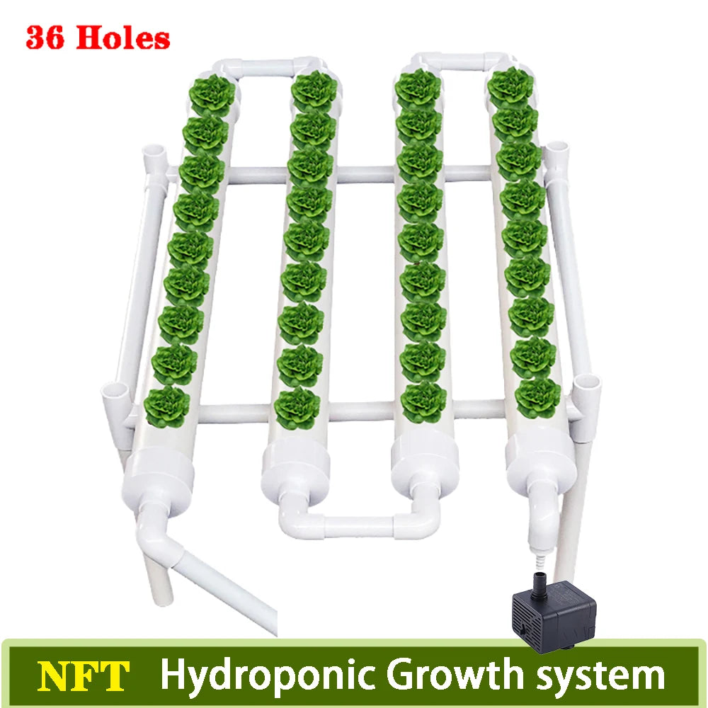 Hydroponics Growing System Kits 36 Sites Food PVC-Pipe Hydroponic Garden Soilless Cultivation Vegetables Planting Tools