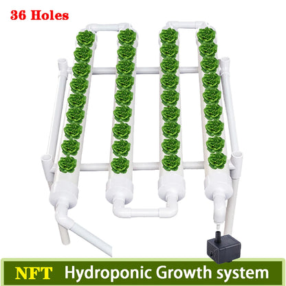 Hydroponics Growing System Kits 36 Sites Food PVC-Pipe Hydroponic Garden Soilless Cultivation Vegetables Planting Tools