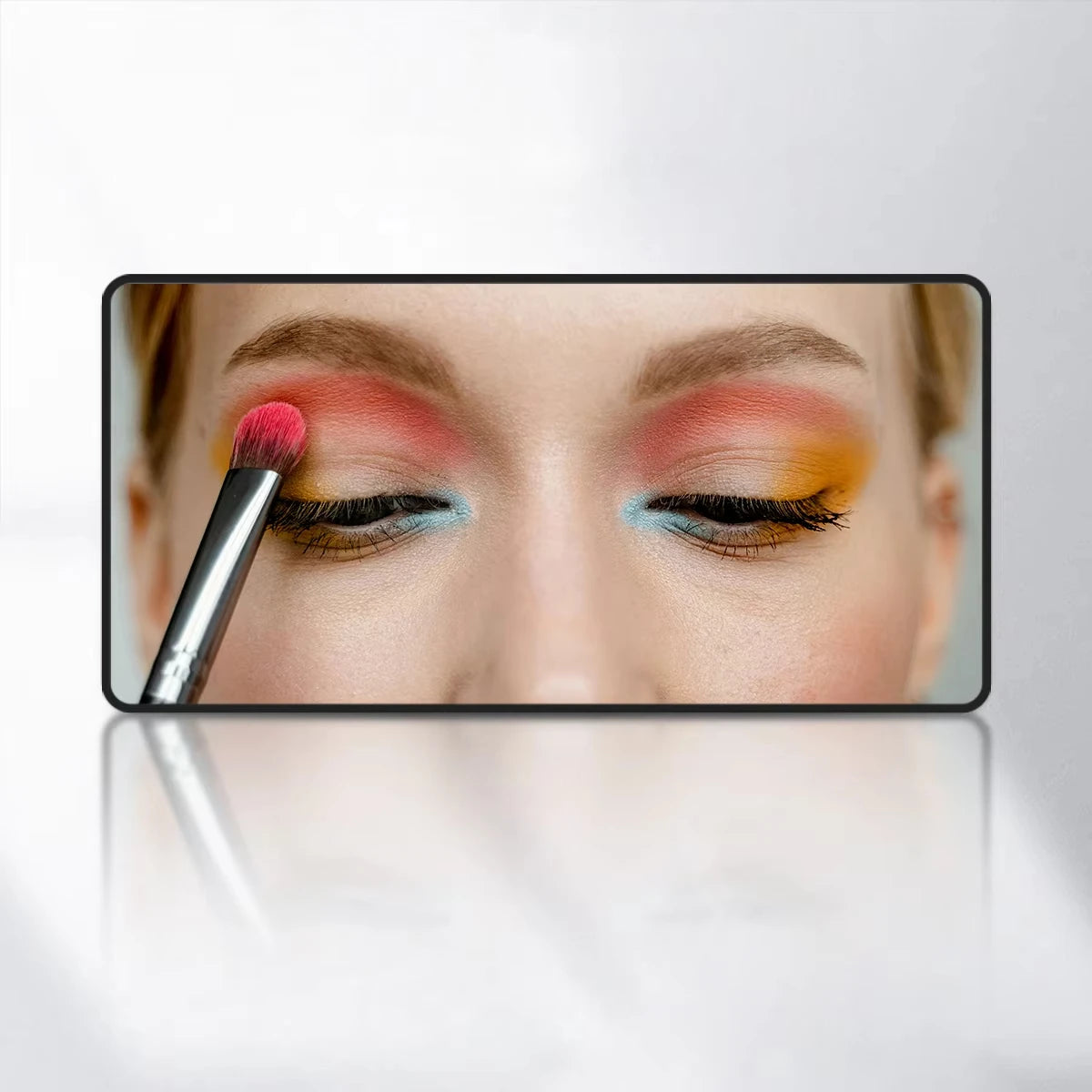 Summer Makeup Car Mirror Sun Visor Large Screen Portable Makeup Mirror HD Vanity Mirror for Truck SUV Interior Rear View Mirror