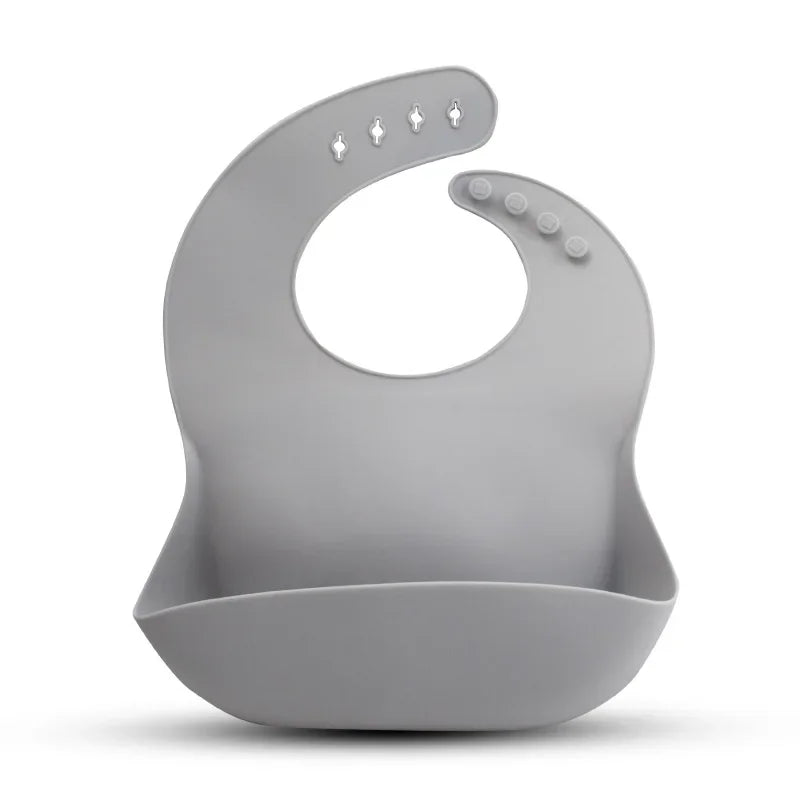 Baby Food Grade Silicone Children's Saliva Pocket 3D Waterproof Food Bib Rice Pocket Hygienic Silicone Bib for Children