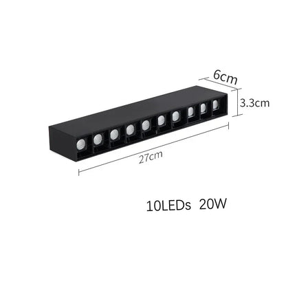 LED Spot Light 10W 20W 30W 40W line light bar creative linear long strip living room corridor light Surface Mount