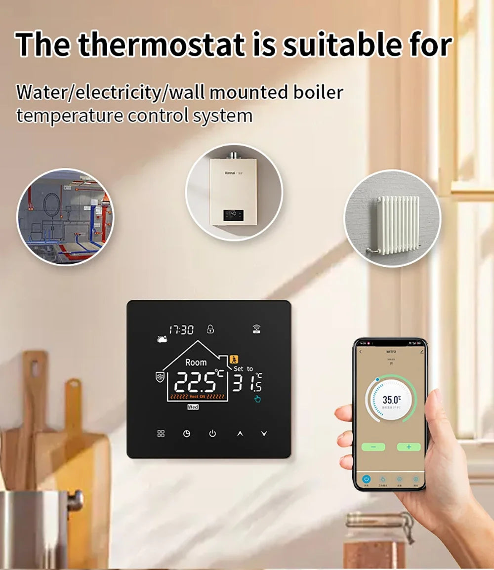Smart Home Assistant Digital Temperature Controller Water Heater for Home Automation Thermostat Boiler Zigbee Thermostatic Tools