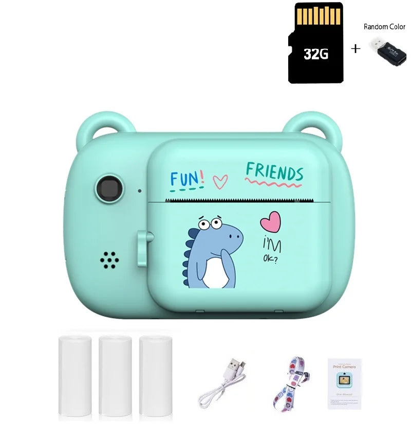 Digital Children Camera Dual Camera Instant Printing Camera Kids Wireless Digital Camera Inkless Instant Photo Printing Camera