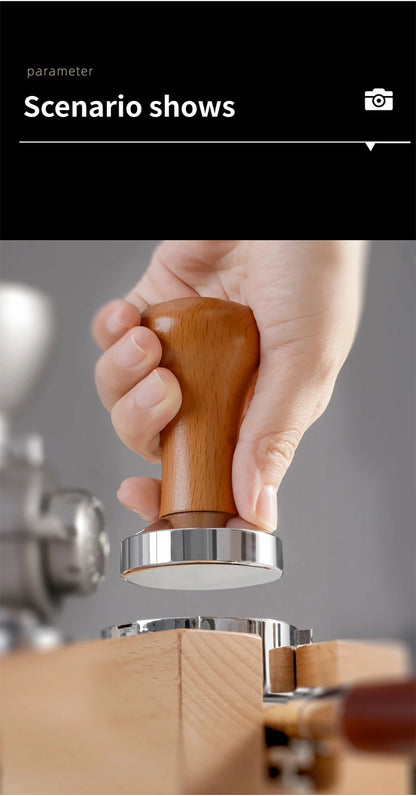 Coffee Barista Espresso Flat Tamper Base, Press Mat, Dosing Ring, Coffee Basket, Portafilter Holder, 58mm, 53mm, 51mm