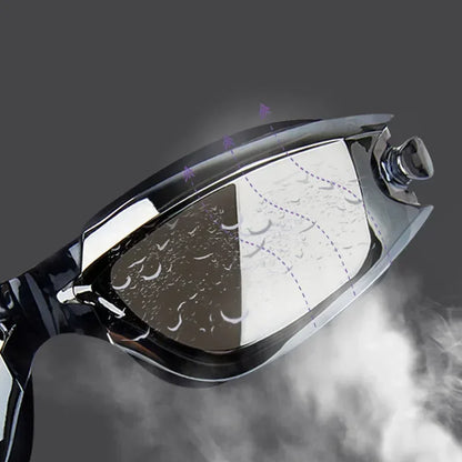 Professional Swimming Goggles Swimming Glasses with Earplugs Nose Clip Electroplate Waterproof Silicone Unisex Swimming Goggles