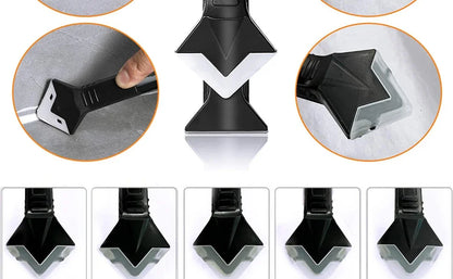 Silicone Caulking Tool 5 in 1 Multi-function Scraper Tool Grout and Caulk Removal Tool for Bathroom Kitchen Floor Window Sink