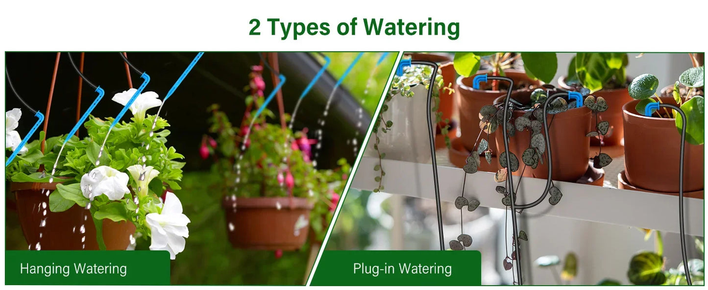 Solar Irrigation System for Garden Balcony Automatic Drip Irrigation System DIY Garden Watering System Drip Hose Irrigation