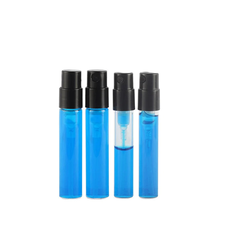 500pcs Invisible Springs Sprayer 1.5ml 1.8ml 2ml 2.5ml Bayonet Glass Perfume Bottle Sample Refillable For Fragrance Perfume