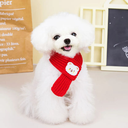 Puppy Accessories Pet Supplies Wool Puppy Scarves Pet Cat Scarves Keep Warm In Autumn Winter Pet Supplies Pet Scarves Product