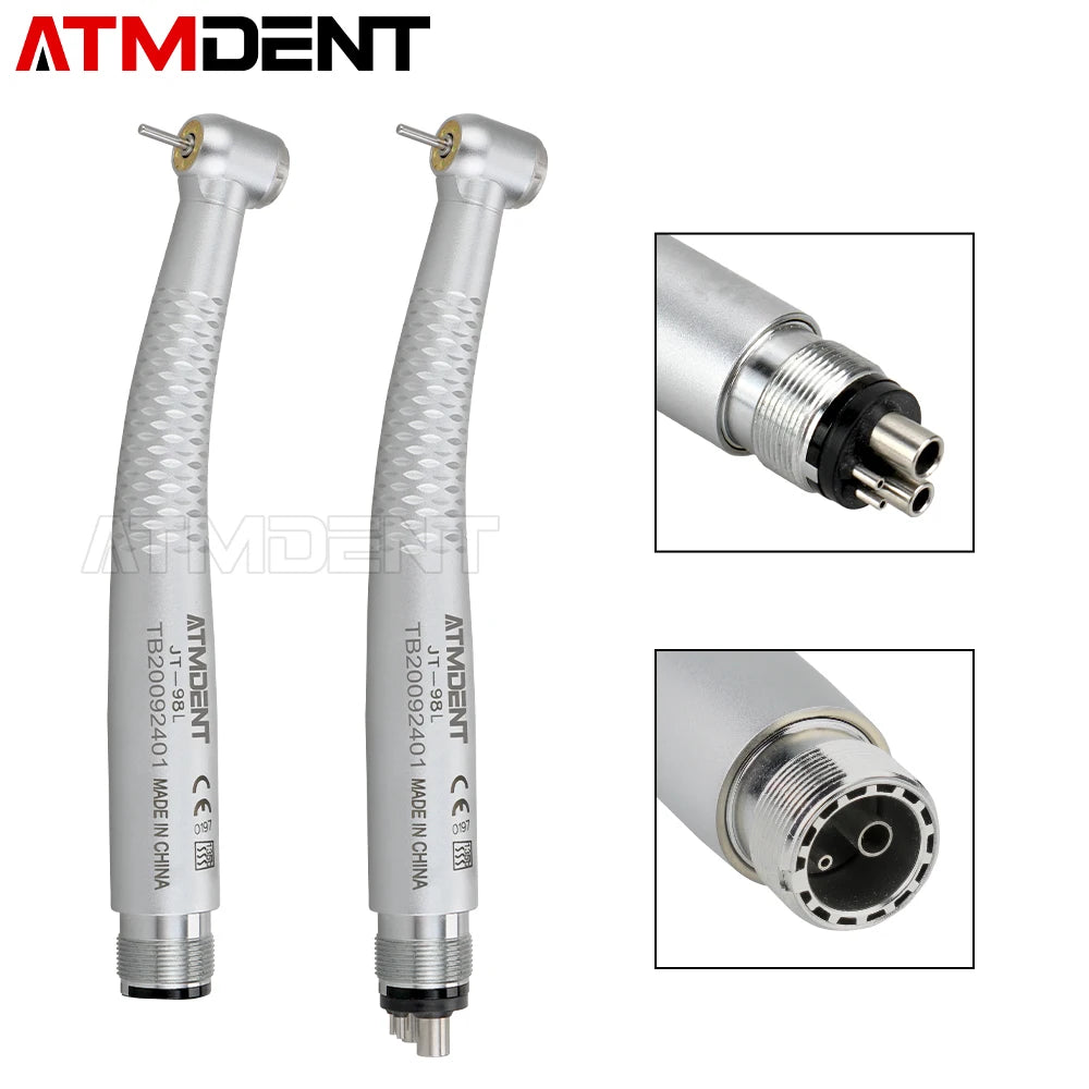 Dental 5 LED Light High Speed Handpiece 5 Water Sprays 2/4 Air Turbine Holes Dental Material
