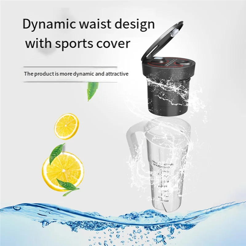 Portable Smoothies Blender Electric Juice Blender Rechargeable Portable Blender For Smoothies Fruits Blender Easy To Use Black-A