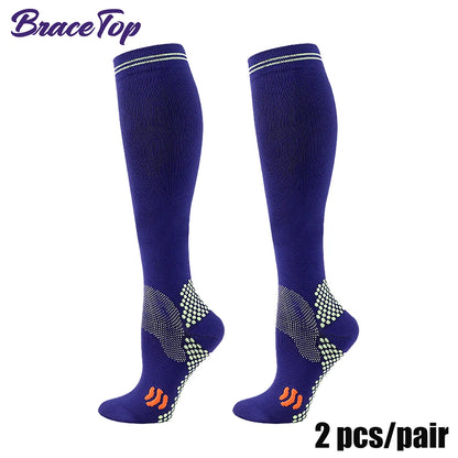 1 Pair Sports Stockings Compression Golf Sports Socks Medical Nursing Stockings Prevent Varicose Veins Socks Fit for Rugby Socks