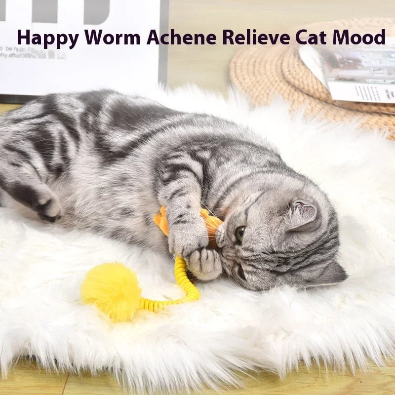 Interactive cat toy, fruit, spring, crocodile, Tiger, avocado, to relieve boredom toy