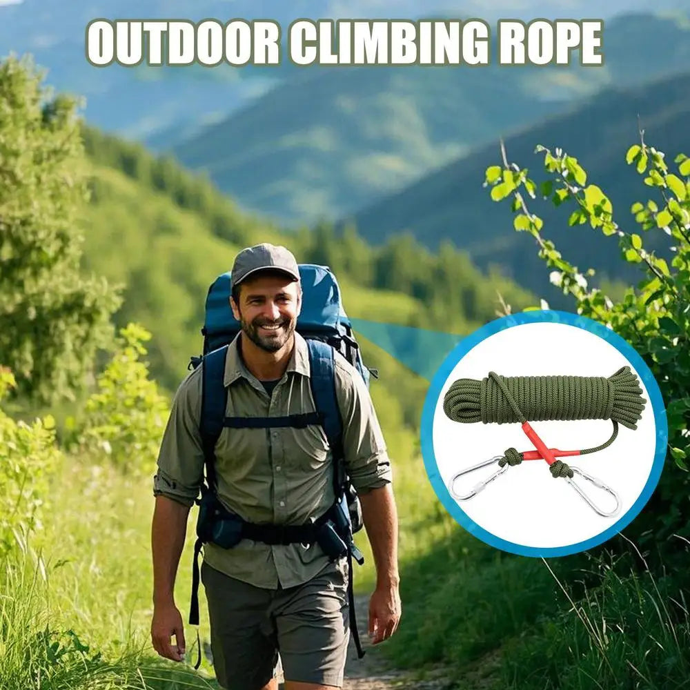 Climbing Rope 5m/16ft Outdoor Safety Nylon Ropes Outdoor Gear Working Protection Paracord For Escape Rescue Survival Parachute