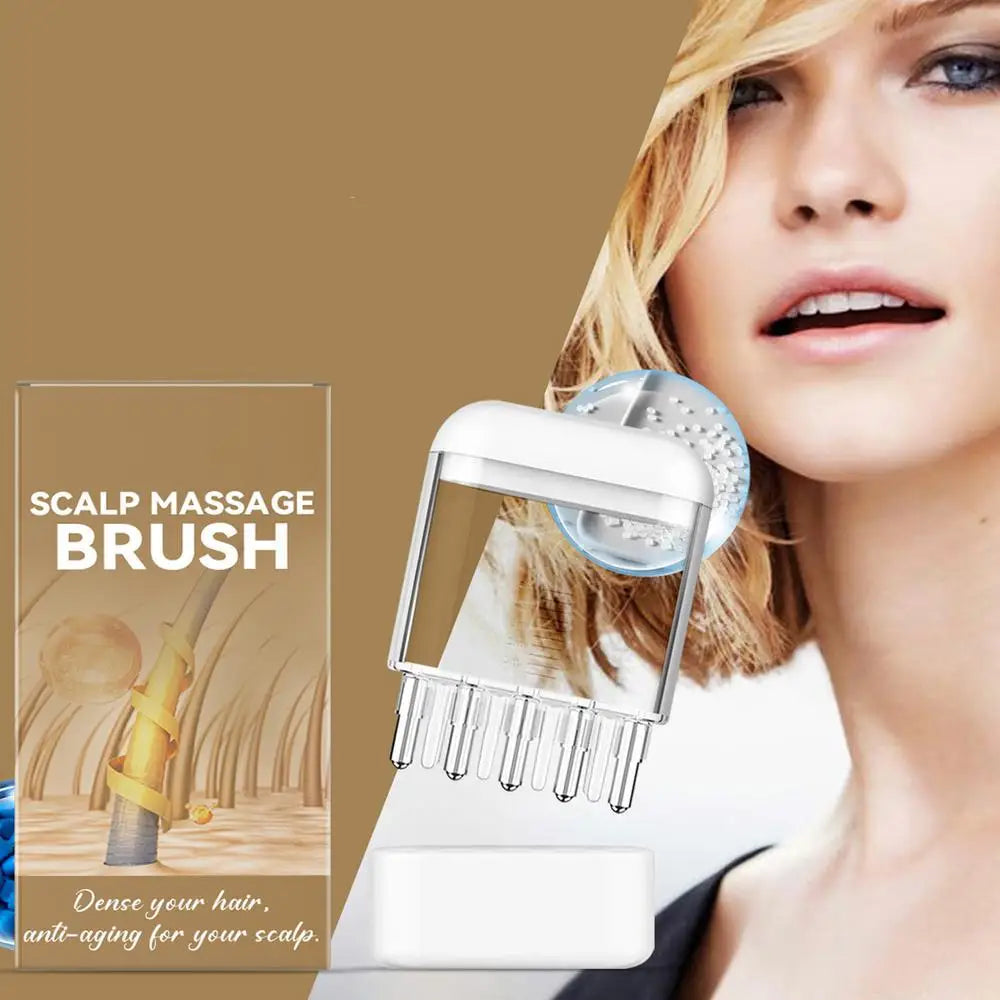 Hair Growth Oil Applicator Comb Scalp Massager Applicator Hair Root Massage Medicine Comb Hexagon Head Oil Roller Hair Care Tool