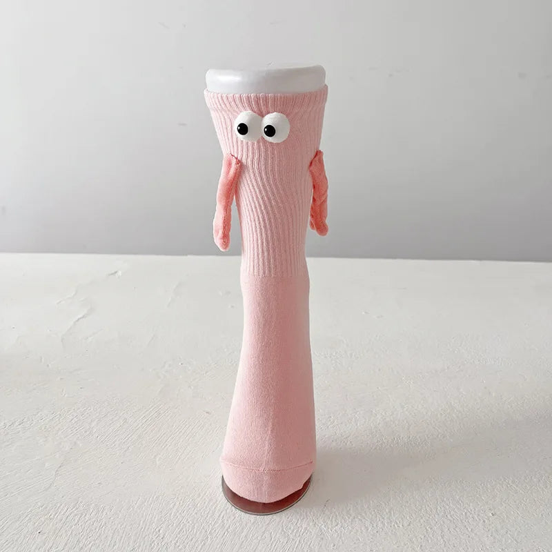 Magnetic Hand Holding Socks Dopamine Colors SocksFunny Men For Women Novelty Friendship Couples Bestie Gift Boyfriend Girlfriend