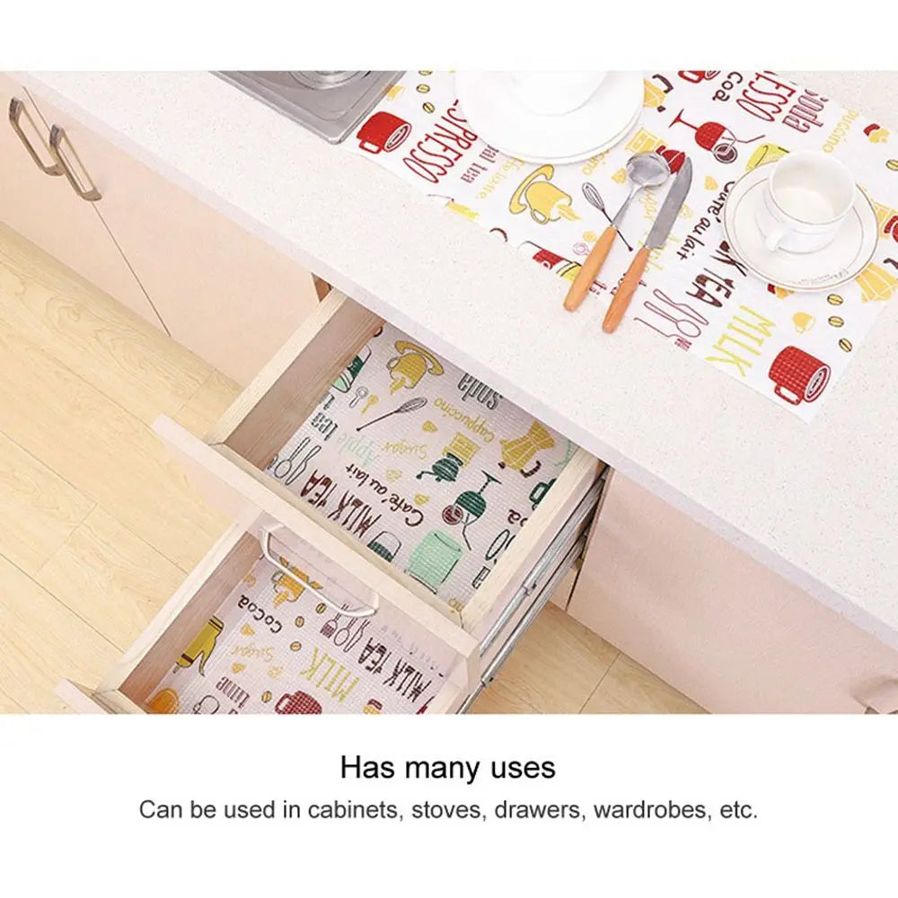 1 Roll Kitchen Table Mat Drawers Cabinet Shelf Liners Flamingo Cupboard Placemat Waterproof Oil proof Shoes Cabinet Mat