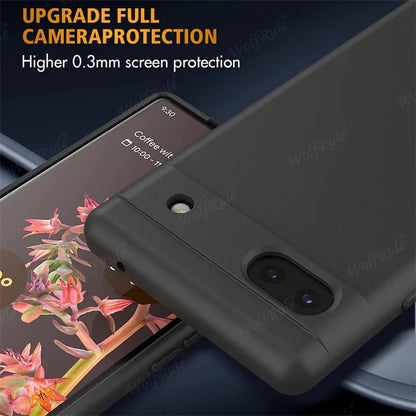 For Cover Google Pixel 7 Case Google Pixel 7 6 8 Pro 7A Capa Shockproof Liquid Silicone TPU Soft Cover Google Pixel 7 Pro Funda