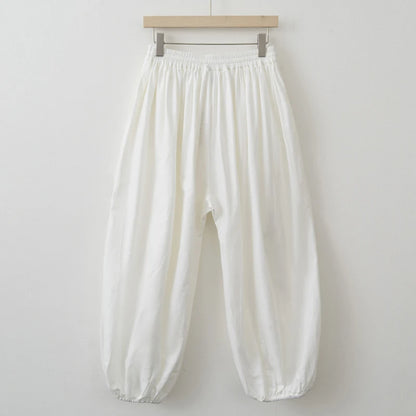 2025 Summer Trendy Linen Cotton Palazzo pants Women Bloomers Trousers