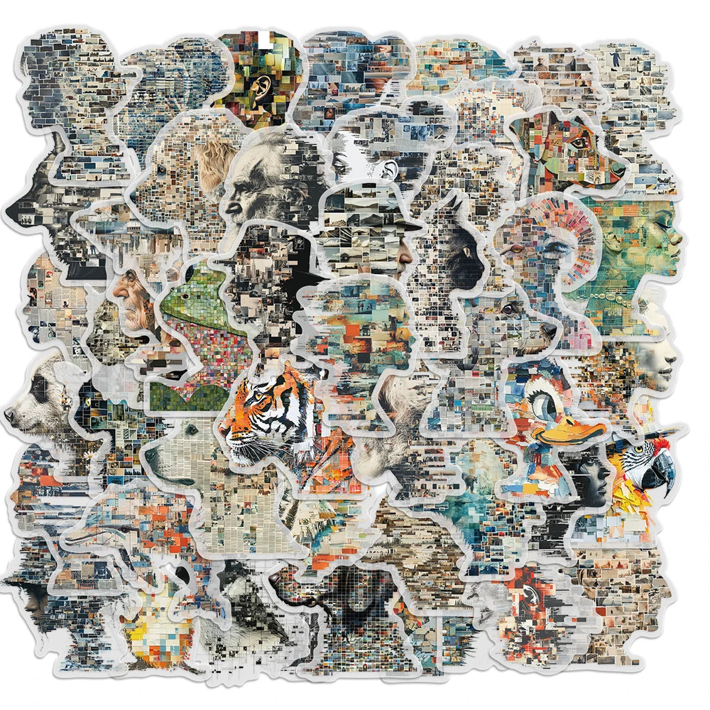 50PCS Photo Portrait Stickers Exquisite Hand Account Materials Phone Cases Laptop Suitcases Water Cups Waterproof Stickers