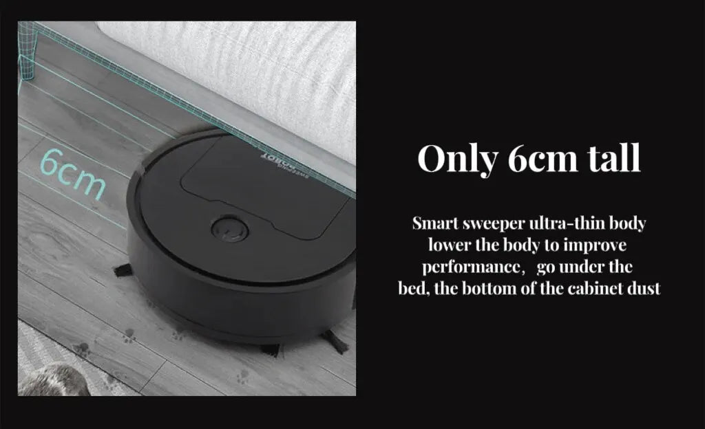 Intelligent Sweeping Robot Household Mini Vacuum Cleaner Dust Sweeping Mopping Three In One