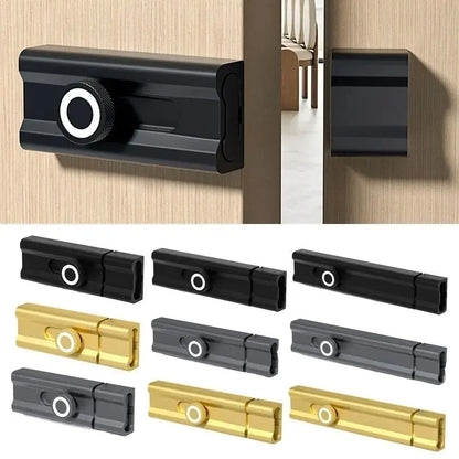 Durable Anti-theft Luminous Door Buckle No Punching Security Sliding Door Bolt Aluminum Alloy Door Catch Furniture Hardware