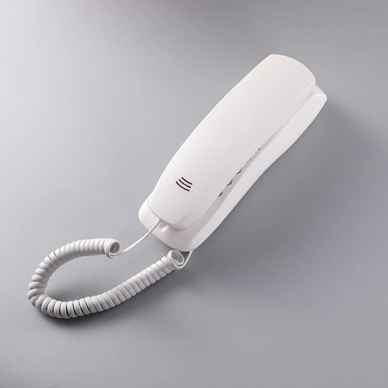 High Quality Landline Telephone with Mute and Redial Functions Easy Install Wall Phone Black/White