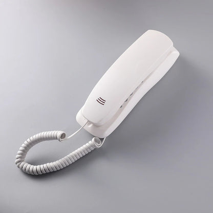 High Quality Landline Telephone with Mute and Redial Functions Easy Install Wall Phone Black/White