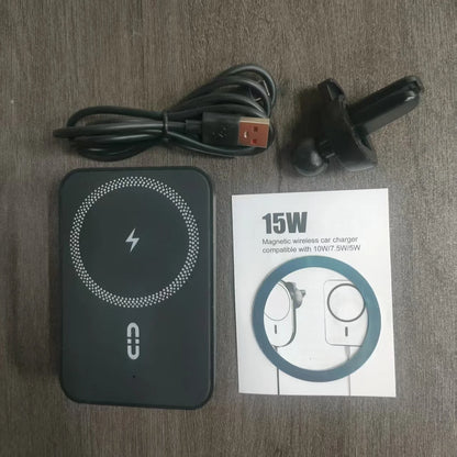 Magnetic Car Phone Mount Wireless Fast Car Charger for iPhone 16 15 14 13 12 Holder 15W Magnetic Car Phone Holder Mount Wireless