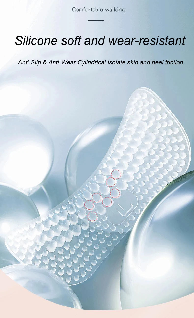 1 Pair Silicone Heel Stickers Heels Grips for Women Men Anti Slip Heel Cushions Non-Slip Inserts Pads Foot Heel Care Protector