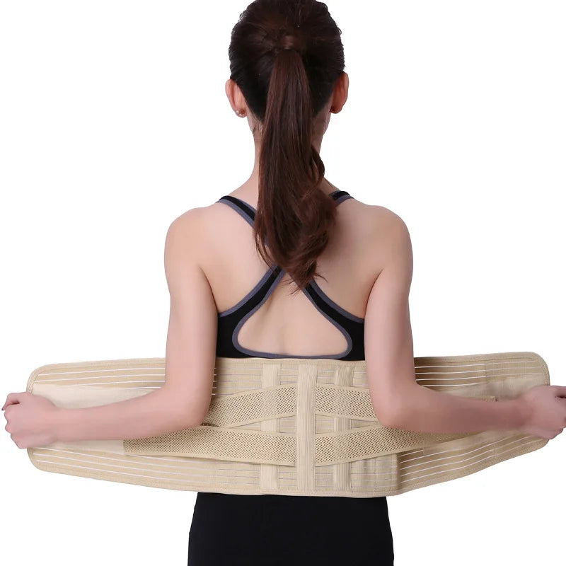 Lumbar Supports,Back Braces for Lower Back Pain Relief Breathable Back Support Belt Adjustable Lumbar Support Belt Back Pain